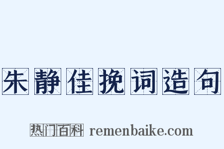 朱静佳挽词造句是什么意思的图片